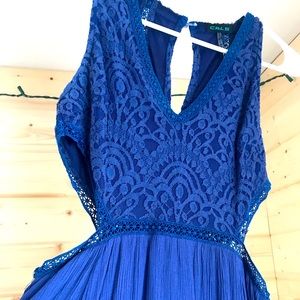 Navy Blue Maxi dress with cutouts